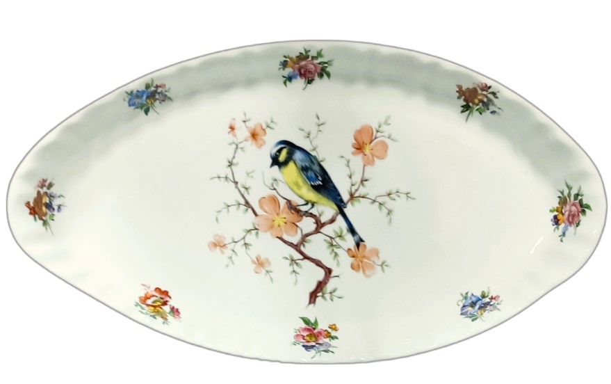 WM COLLECTION - ΣΗΜΑΝΤΙΚΟ: Σε περίπτωση διαφοράς τιμής από το κατάστημα ισχύει παντα και μόνο η τιμή του καταστήματος Διακοσμητική Πιατέλα Πορσελάνης Οβάλ Ανάγλυφη 30,5εκ. W